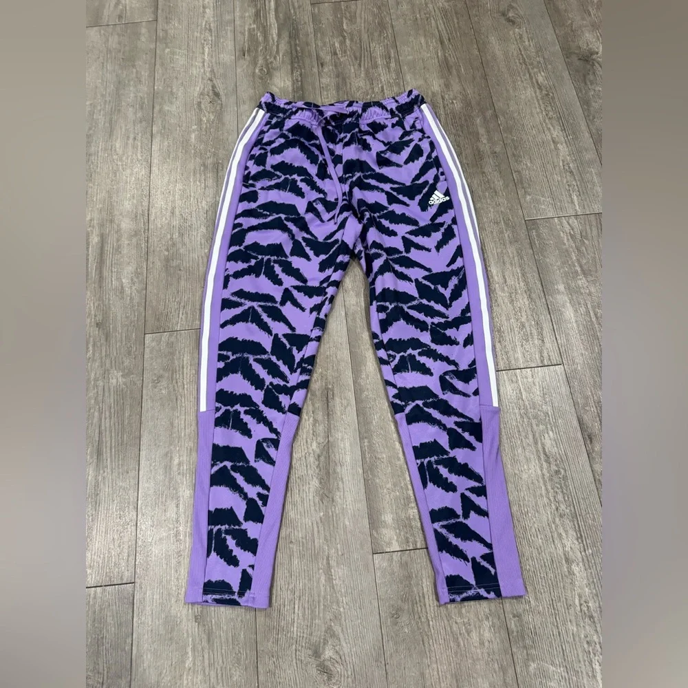 adidas Purple and Black Graphic Joggers